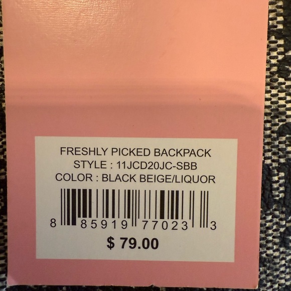 NWT Juicy Couture Freshly Picked Liqourice Monogram Strawberry Backpack main image 8